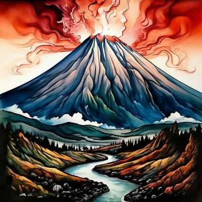 Мощь природы: фотография вулкана