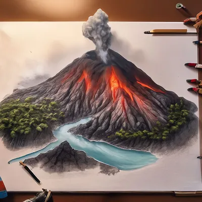 Фотокарточки вулканических извержений