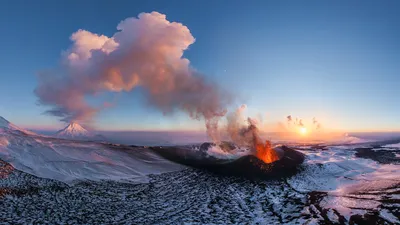 Лучшие фотографии Вулкана Толбачик для обоев.