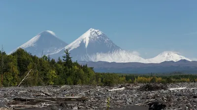 Рисунки природы: вулканы Камчатки в webp формате