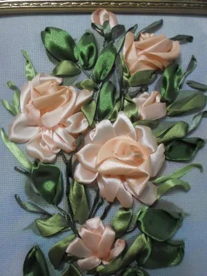 Изображение роз в вышивке лентами: доступные варианты скачивания