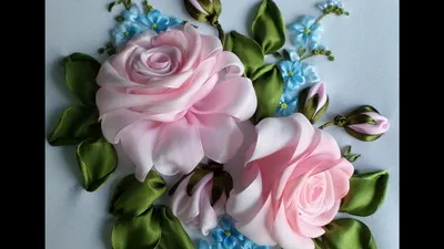 Изображение роз в вышивке лентами: доступные размеры и форматы