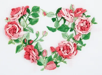 Фото, изображение роз в вышивке лентами: выберите желаемый формат