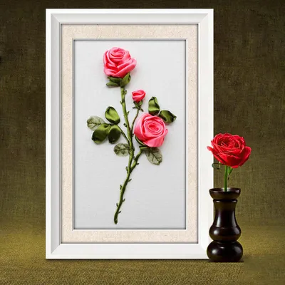 Вышивка лентами: наслаждайтесь превосходными фотографиями роз