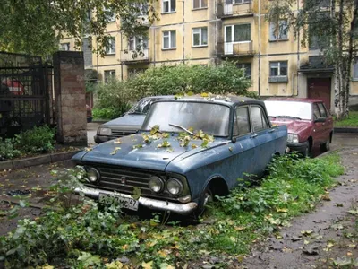 Впечатляющие картинки старых автомобилей, заброшенных на улицах