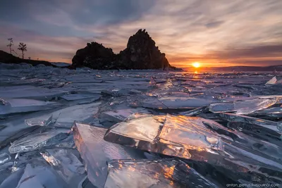 Прекрасный закат на Байкале: фото в хорошем качестве