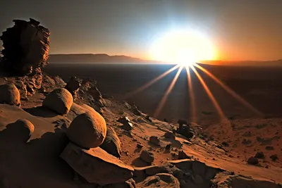 Новые фото заката на Марсе: выберите размер и формат изображения