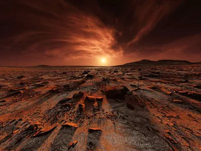 Закат на Марсе: фото в формате WebP для скачивания