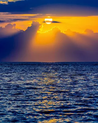 Картинка заката солнца на море для windows