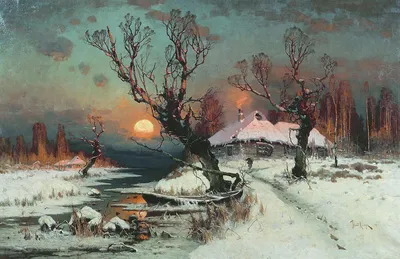 Сияющие лучи: Фотка заката в зимнем пейзаже