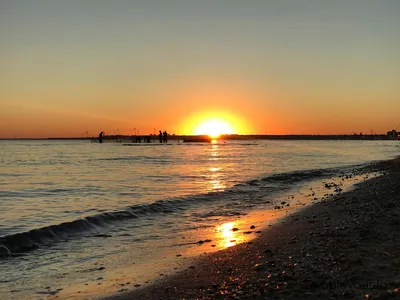 Фон с изображением заката на море