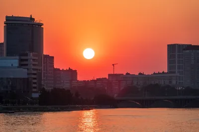 Фото: Цветочные оттенки вечернего заката в городе