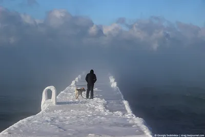 Таинственное замерзшее Черное море: фото, которое оставит вас без слов.