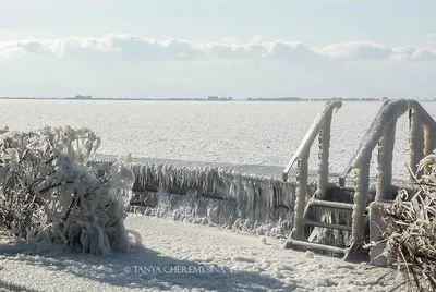 Удивительные ледяные пейзажи Черного моря: красота, к которой нельзя остаться равнодушным.