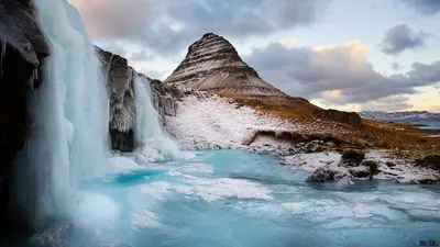 Фото замерзших водопадов