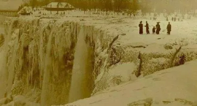 Фото замерзшего ниагарского водопада для загрузки