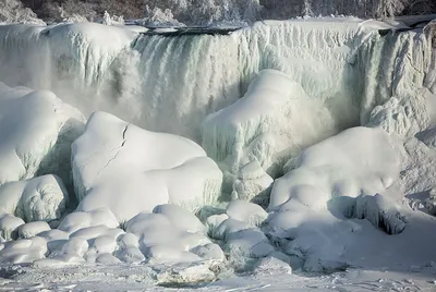 Величественность замерзшего ниагарского водопада на картинах и фотографиях