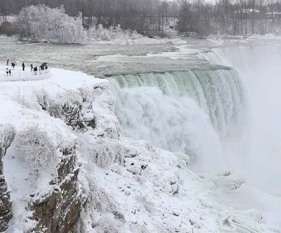 Водопад во льдах: фото замерзшего ниагарского водопада в PNG формате и изображениях в высоком разрешении, передающих атмосферность и уникальность места