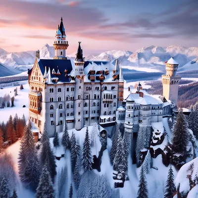 Фото зимних замков: Размер на выбор, формат PNG