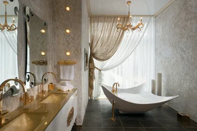 Вдохновляющие фото занавесок в ванной комнате