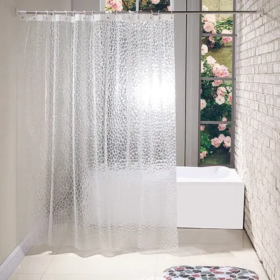 Стильные и практичные занавески для ванной комнаты на фото