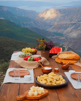 Фото завтрака в горах: сытное наслаждение в уединении
