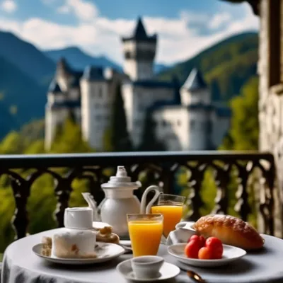 HD обои на рабочий стол: Фотография завтрака в горах с богатыми красками