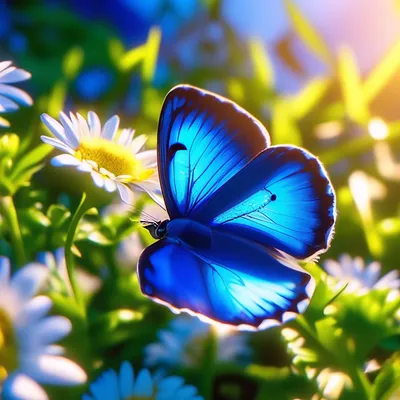 Зеленая бабочка - яркое и живое изображение