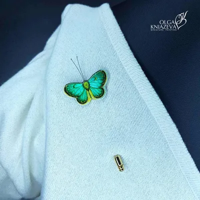 Зеленая бабочка - отличный выбор для фотопроектов