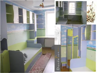 Арт-фото зеленой детской комнаты в HD