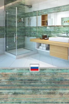 Зеленая плитка в ванной - идеи для оформления ванной комнаты