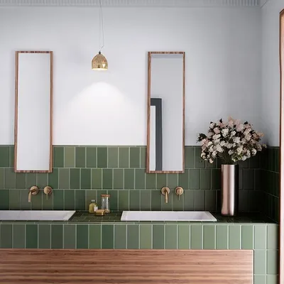 Зеленая плитка в ванной: создание оазиса спокойствия