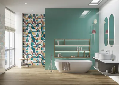 Ванная комната с зеленой плиткой: гармония цветов и форм