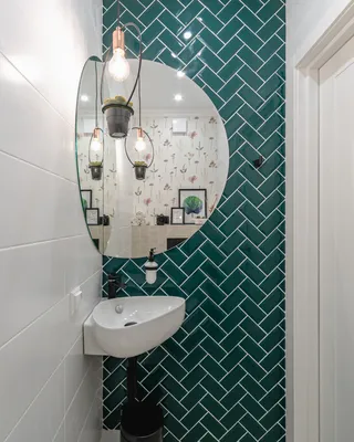 Зеленая плитка в ванной: природные впечатления в интерьере