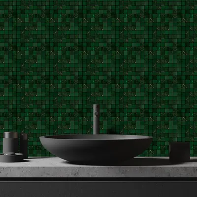 Зеленая плитка в ванной: природные оттенки для расслабления