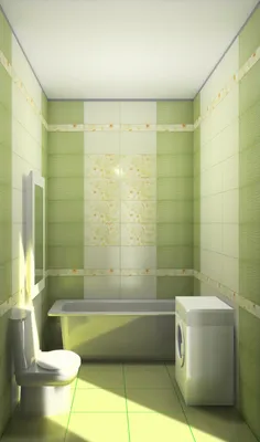 Ванная комната с зеленой плиткой: вдохновение природой