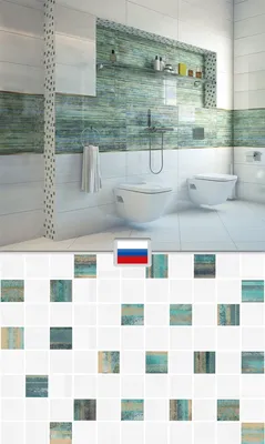 Зеленая плитка в ванной: природные оттенки для расслабления