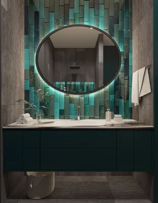 Фото Зеленая плитка в ванной - лучшие изображения для ванной комнаты