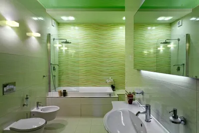 Зеленая ванная комната: фотографии для вдохновения