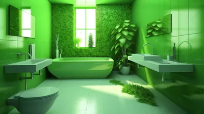 Фото Зеленой ванной комнаты: скачать бесплатно в хорошем качестве