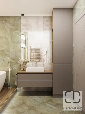 Вдохновляющий дизайн зеленой ванной комнаты: фото