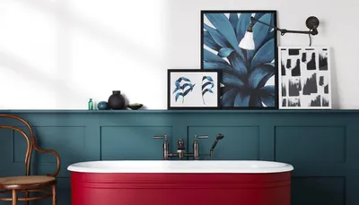 Картинка с дизайном зеленой ванной комнаты