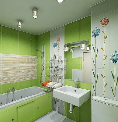 Скачать фото зеленой ванной комнаты бесплатно