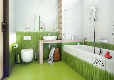 Фото Зеленой ванной комнаты: вдохновение для дизайна