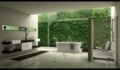 Фото зеленой ванной комнаты в хорошем качестве