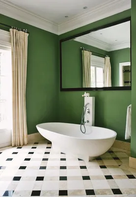 Уютные фото зеленой ванной комнаты