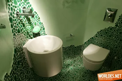 Современные фото зеленой ванной комнаты