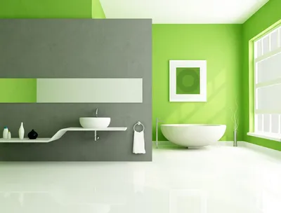 Зеленая ванная комната: стильные идеи на фото