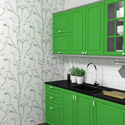 Фото Зеленые стены на кухне: скачать в JPG, PNG, WebP