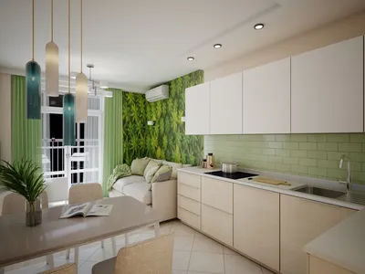 Фото Зеленые стены на кухне: выберите формат для скачивания